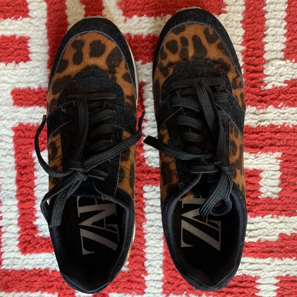 Zara Women's Animal Print Sneakers